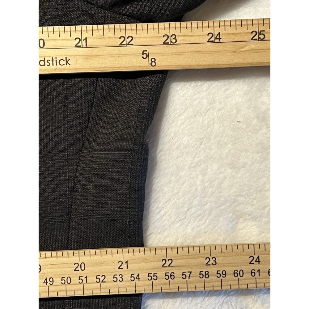 Vtg Hart Marx x Barrister 44L Brown Gray Tonal Ghost Glen Plaid Blazer Jacket - Picture 13 of 15